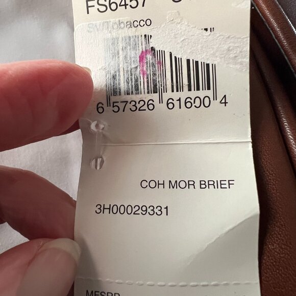 Vintage Coach Tobacco Tan Leather 6457 Brief/Laptop Case NWT - Picture 3 of 16